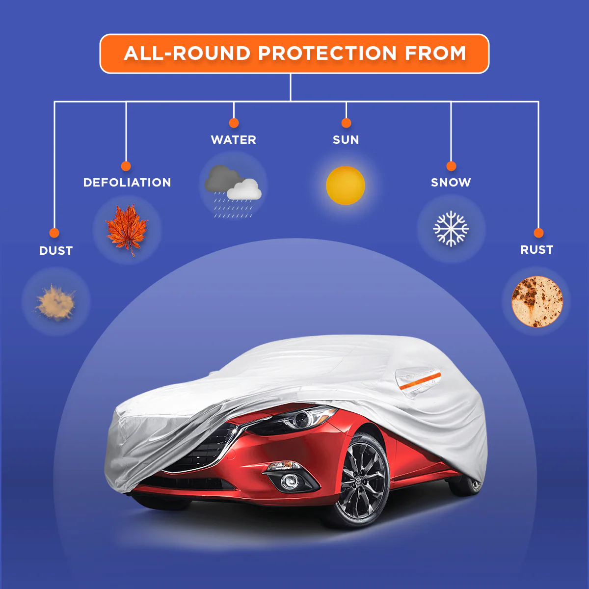 100% Waterproof Car Body Cover For Datsun Ready Go Plus - Image 3
