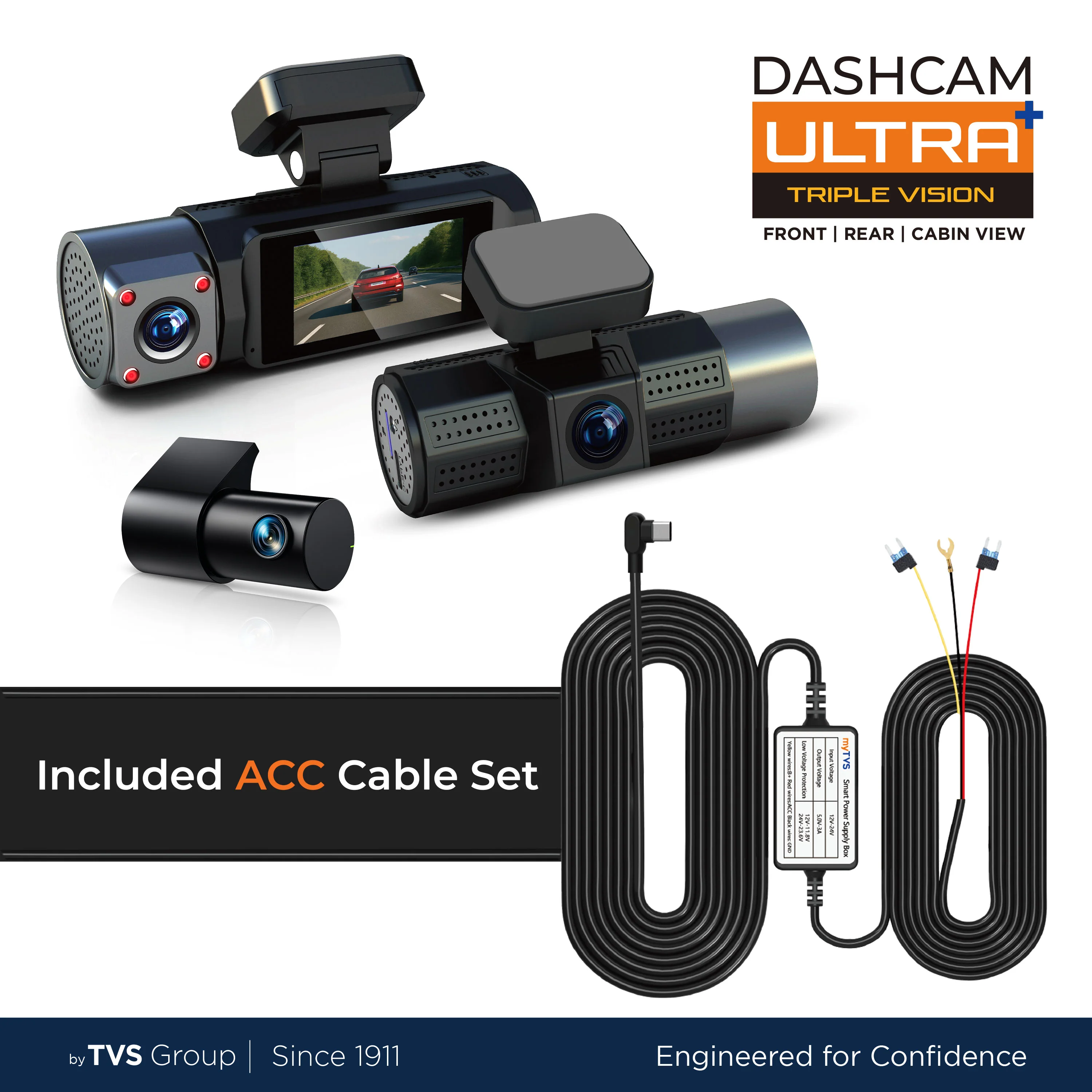 DVR-05 Dashcam Ultra Plus Triple Vision - Front, Rear & Inside with Wi-Fi - Image 10