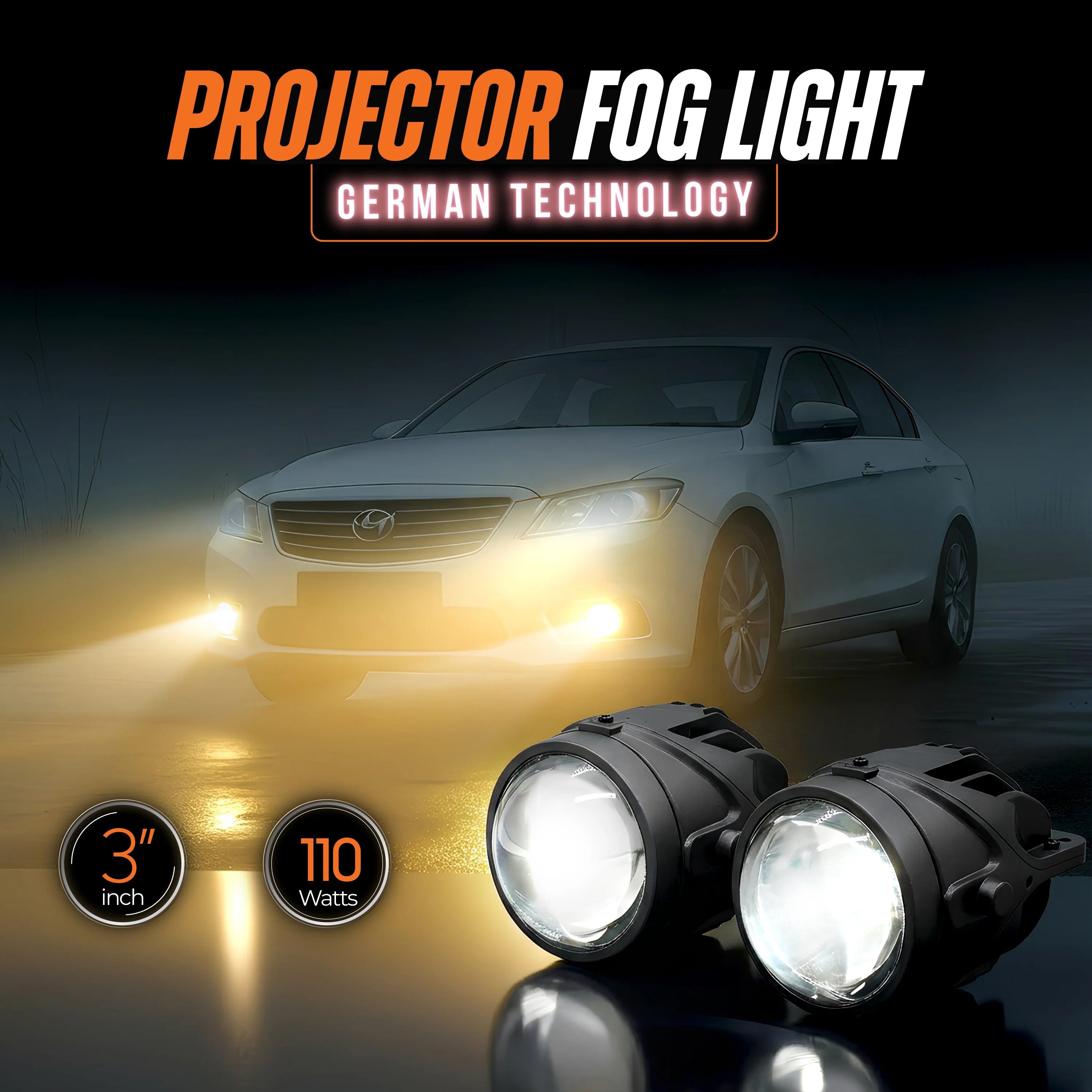 MPLFL - 02 myTVS Projector Fog Light 110W 3 inch with 3 colour - Image 6
