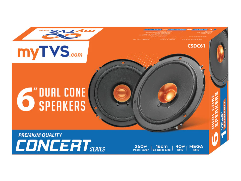 myTVS CSDC61 6inch Dual Cone Car Speaker - Image 4