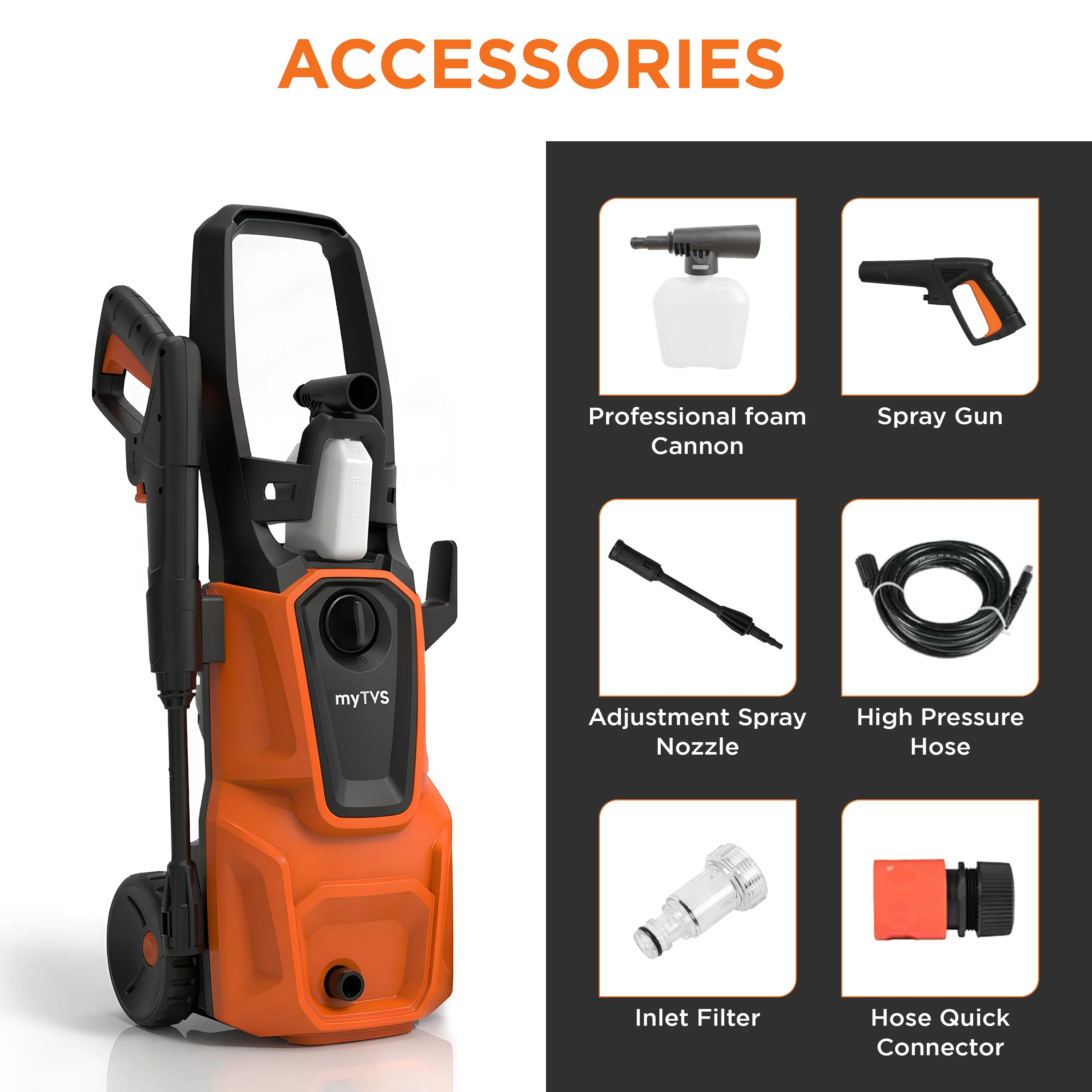 myTVS High Pressure Car Washer 1600W - Image 4