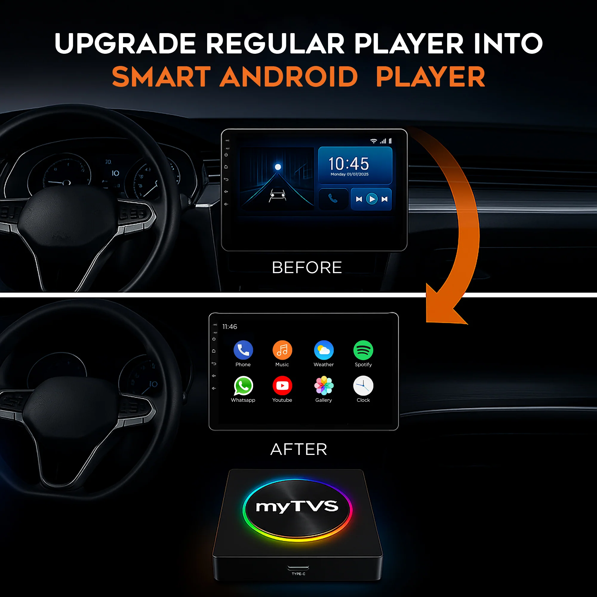 myTVS Smart Box 4GB / 64GB - Wireless CarPlay & Android Auto - Image 4