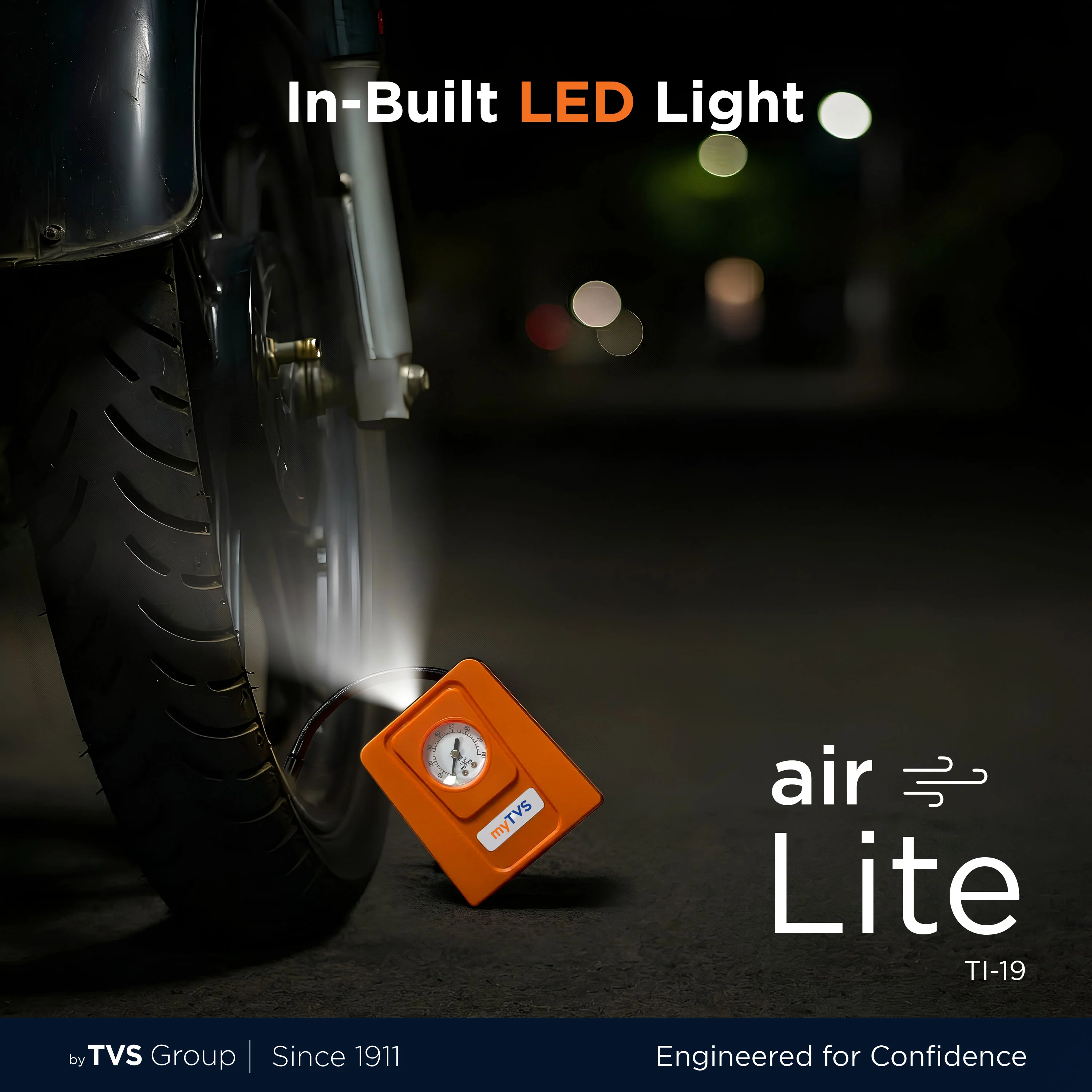 myTVS TI-19 air Lite 2-in1 Car & Bike Tyre Inflator - Image 6