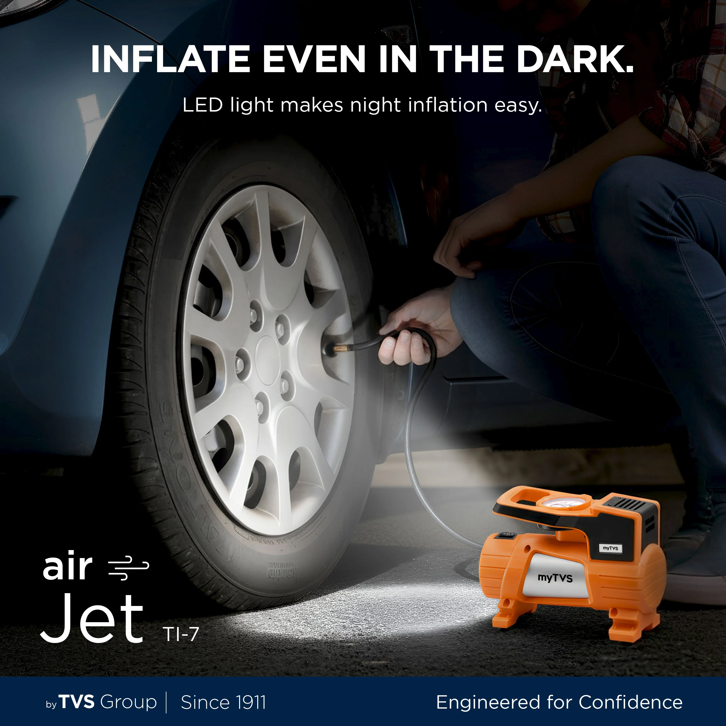 myTVS TI-7 Air Jet | Heavy Jet Tyre Inflator for Car - Image 5