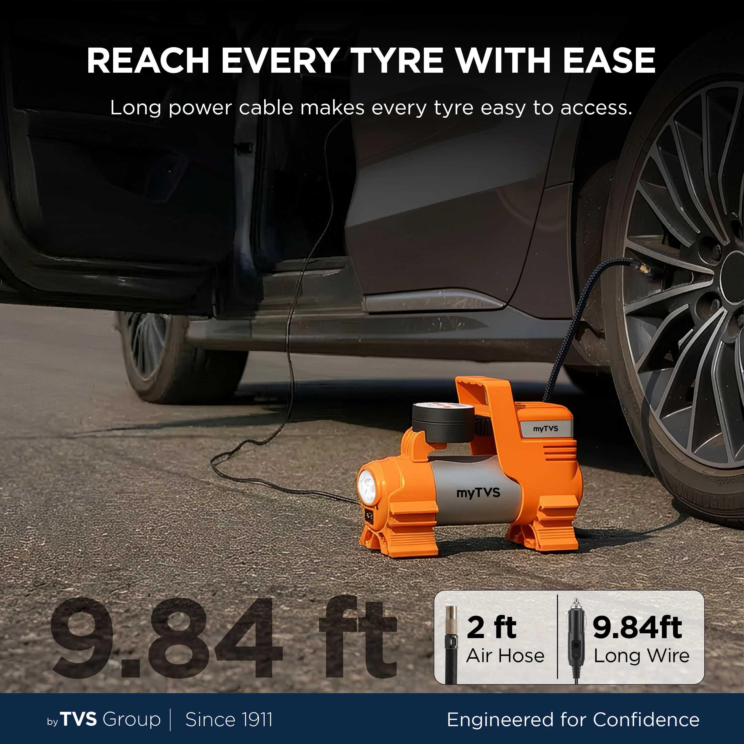 myTVS TI-86 Air Jet Digi | Digital Heavy-Duty Tyre Inflator - Image 5