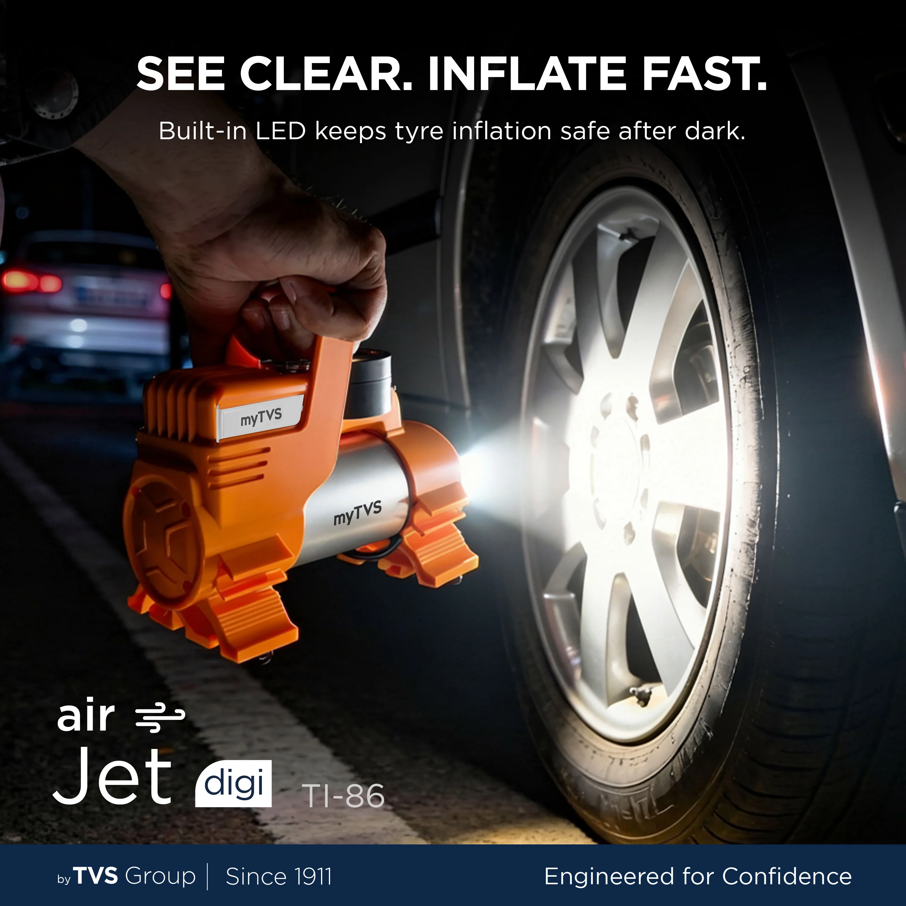 myTVS TI-86 Air Jet Digi | Digital Heavy-Duty Tyre Inflator - Image 6