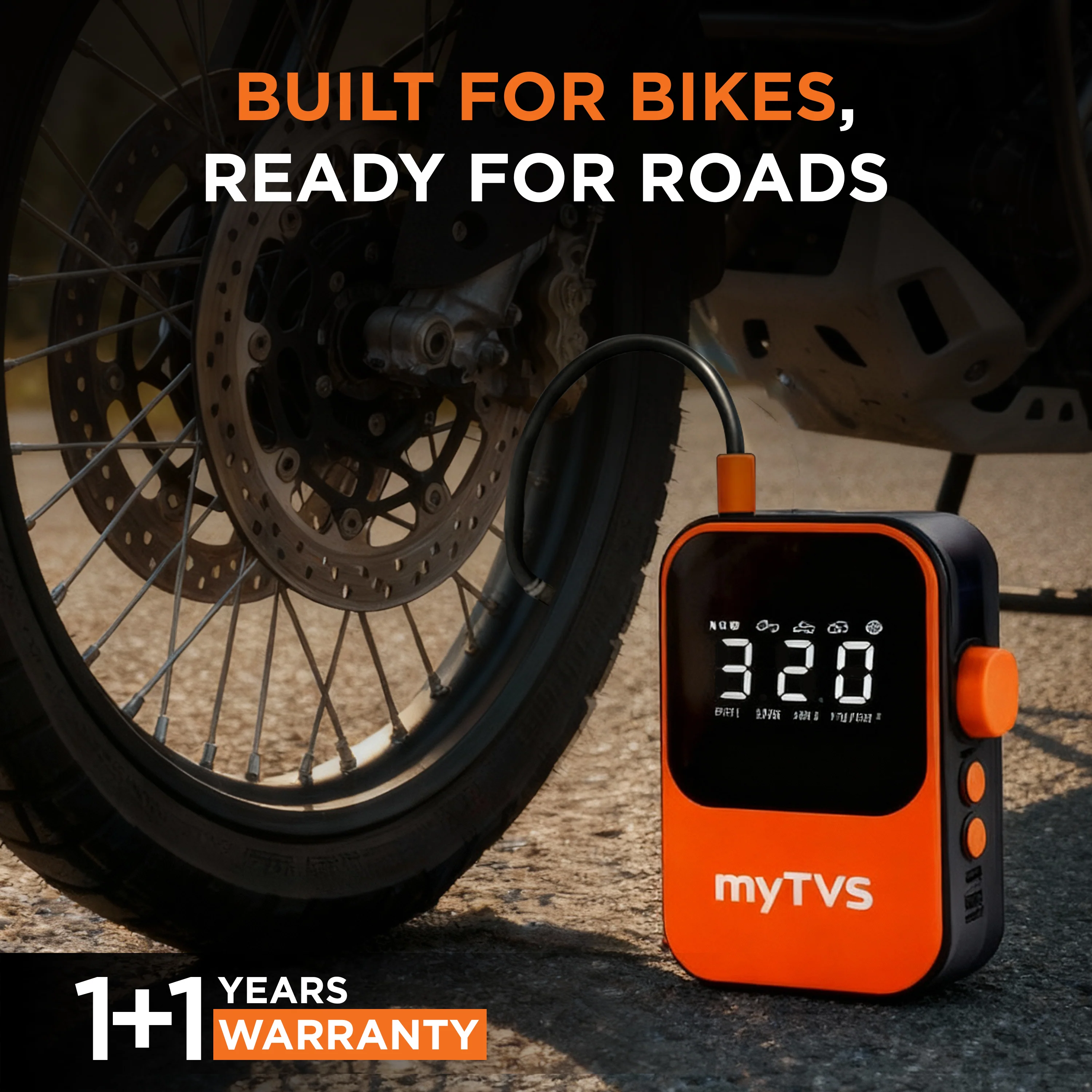 myTVS WT-1 Air Go Wireless Tyre Inflator (150 Psi) - Image 8